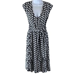DKNY black and white dress